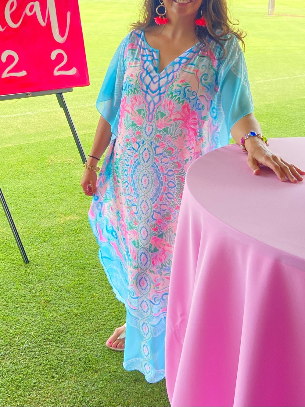 EUC Lilly Pulitzer Kassandra Maxi Caftan in Hot Tamale - Picture 9 of 9